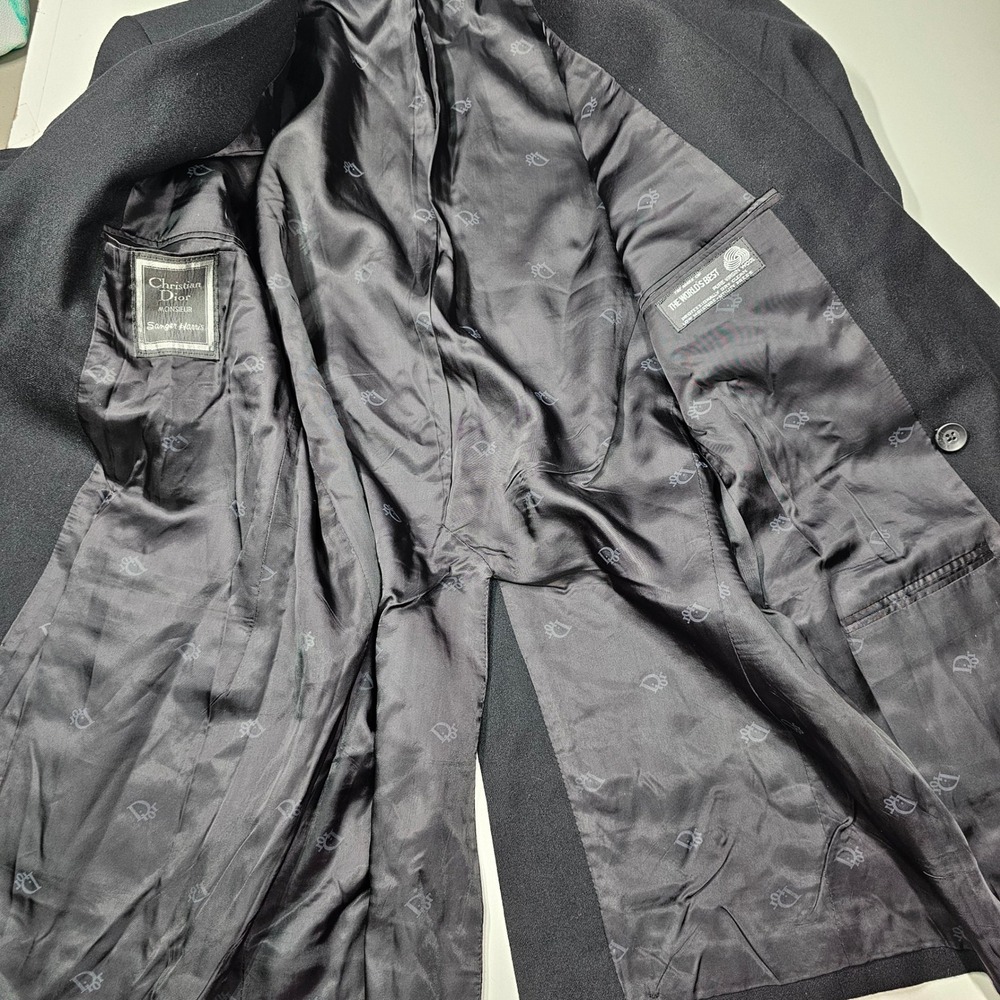 Christian Dior Monsieur Vintage 100% Wool Double Breasted Blazer Vented Unisex L - Picture 4 of 12